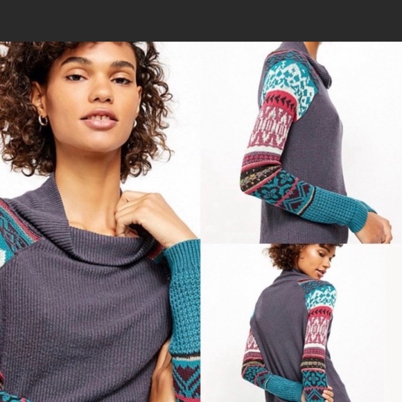 Free People Prism Cowl neck ribbed sweater - Picture 3 of 10